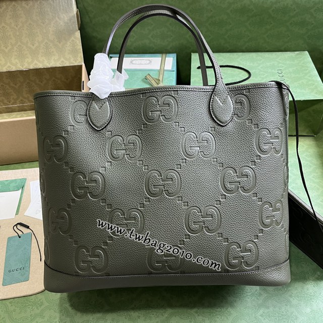 gucci專櫃新款原廠皮壓花手提肩背包 古馳雙G大號托特包 jcp1648
